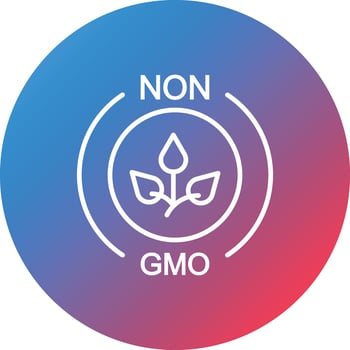 Non Gmo Line Gradient Circle Background Icon vector