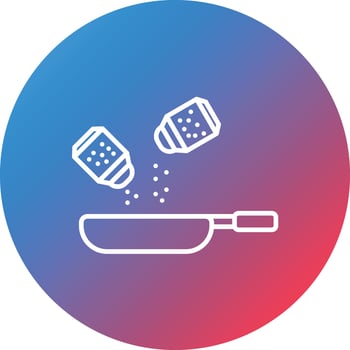 Seasoning Food Line Gradient Circle Background Icon vector