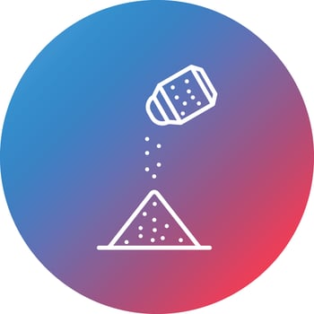 Salt Line Gradient Circle Background Icon vector