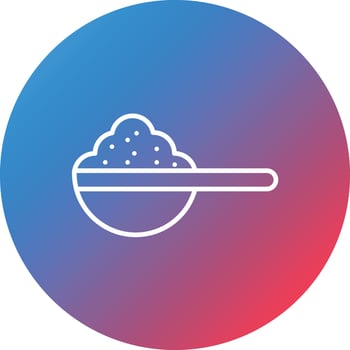 Measuring Spoons Line Gradient Circle Background Icon vector
