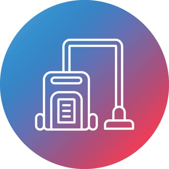 Vacuum Cleaner Line Gradient Circle Background Icon vector