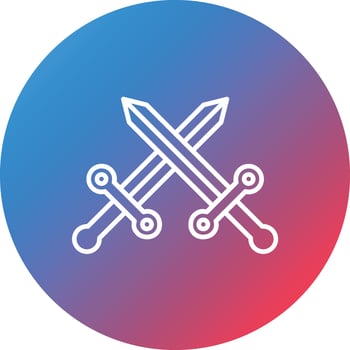 Pvp Line Gradient Circle Background Icon vector