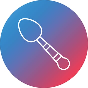 Spoon Line Gradient Circle Background Icon vector