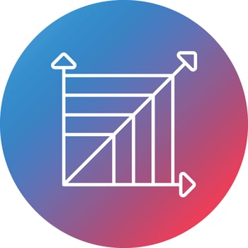 Scalable System Line Gradient Circle Background Icon vector