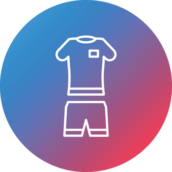 Uniform Line Gradient Circle Background Icon vector