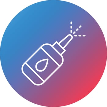 Nasal Spray Line Gradient Circle Background Icon vector