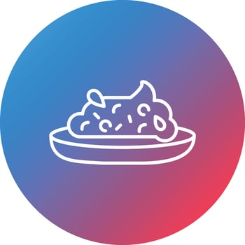 Chutney Line Gradient Circle Background Icon vector