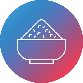 Curry Line Gradient Circle Background Icon vector