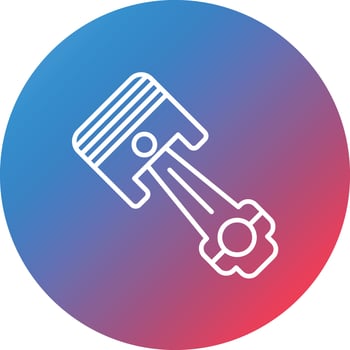 Piston Line Gradient Circle Background Icon vector