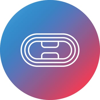 Race Track Line Gradient Circle Background Icon vector