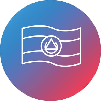 Salvador Line Gradient Circle Background Icon vector