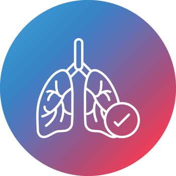 Organ Checkup Line Gradient Circle Background Icon vector