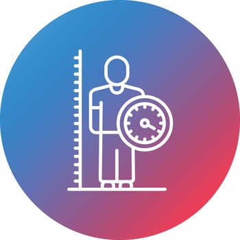 Body Mass Index Line Gradient Circle Background Icon vector