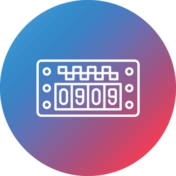 Taxi Meter Line Gradient Circle Background Icon vector