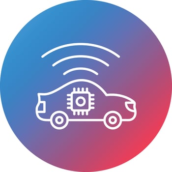 Autonomous Line Gradient Circle Background Icon vector