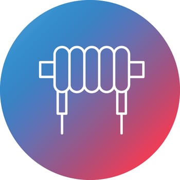 Inductor Line Gradient Circle Background Icon vector