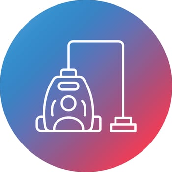 Vacuum Cleaner Line Gradient Circle Background Icon vector