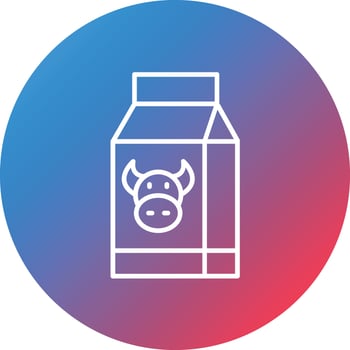 Dairy Line Gradient Circle Background Icon vector