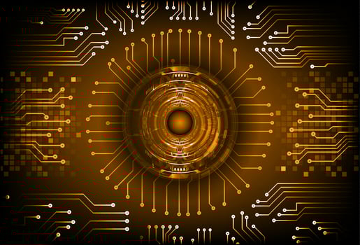 Modern Cybersecurity Technology Background with eye vector