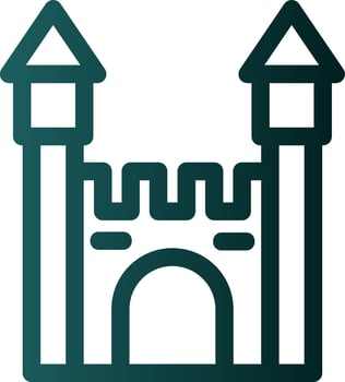 Bouncy Castle Vector Icon Design