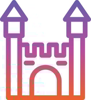 Bouncy Castle Vector Icon Design