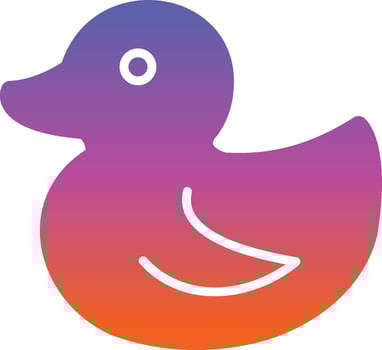 Rubber Duck Vector Icon Design