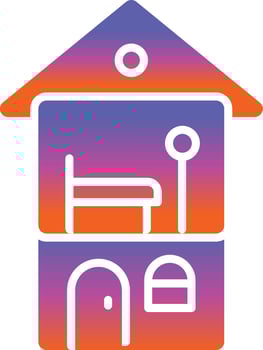 Dolls House Vector Icon Design
