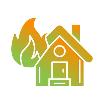 House On Fire Vector Icon