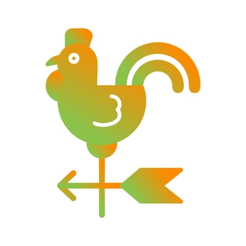 Wind Vane Vector Icon