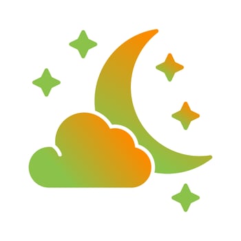 Starry Night Vector Icon