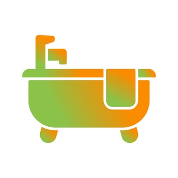 Bathtub Line Gradient vector