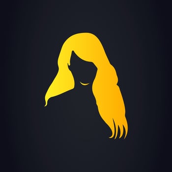 Women hairstyle beautiful haircut elegant vector art illustration beauty