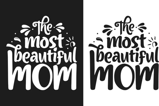 Hand drawn lettering mom Typography Design with floral element can be used on mug, T-shirt vector
