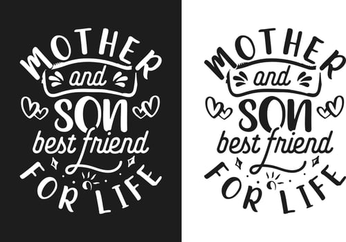 Hand drawn lettering mom Typography Design with floral element can be used on mug, T-shirt vector