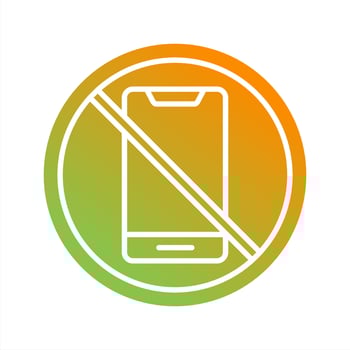 No Cell Phone Vector Icon