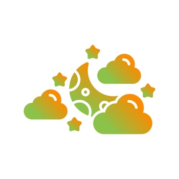 Starry Night Vector Icon