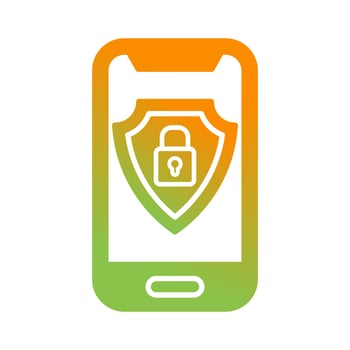 Mobile Security Vector Icon