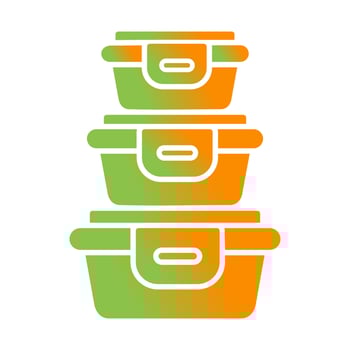 Plastic Food Container Vector Icon