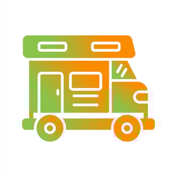 Camper Van Vector Icon