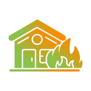 House On Fire Vector Icon