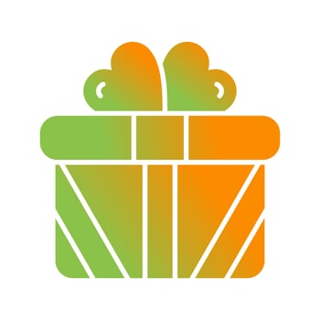 Gift Box Glyph Gradient Icon vector