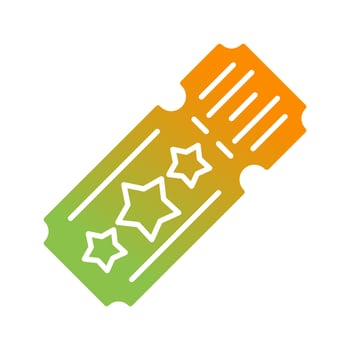 Ticket Glyph Gradient Icon vector