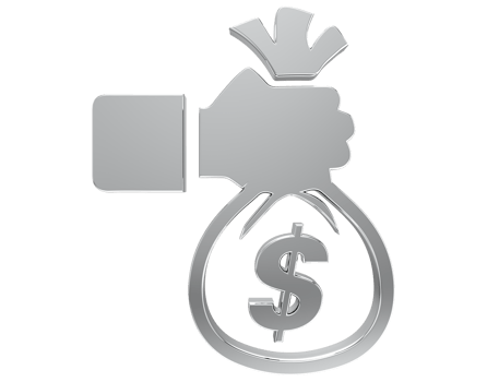 Holding money bag icon on icon transparent background png