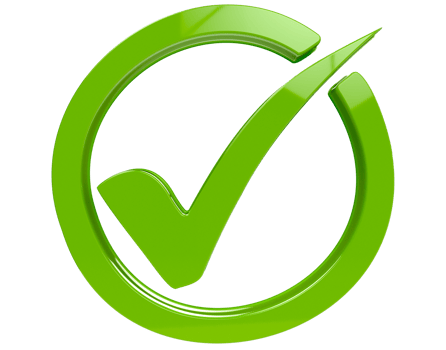 Green check mark icon png on Transparent Background