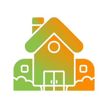 Retirement Home Vector Icon
