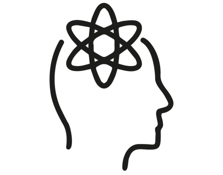 science brain icon on transparent background PNG