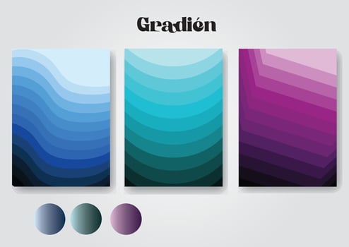 Vector collection of colorful gradien modern abstract banners on white background