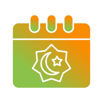 Islamic Calendar Vector Icon