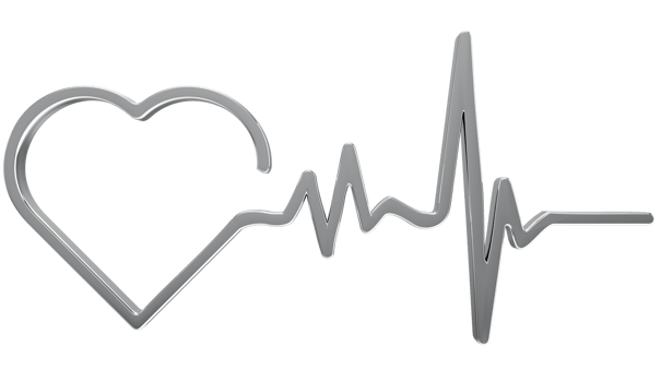 Heart rate pulse on transparent background png
