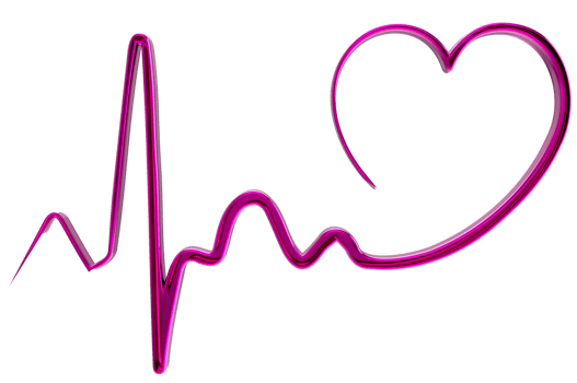 Heart rate pulse on transparent background png